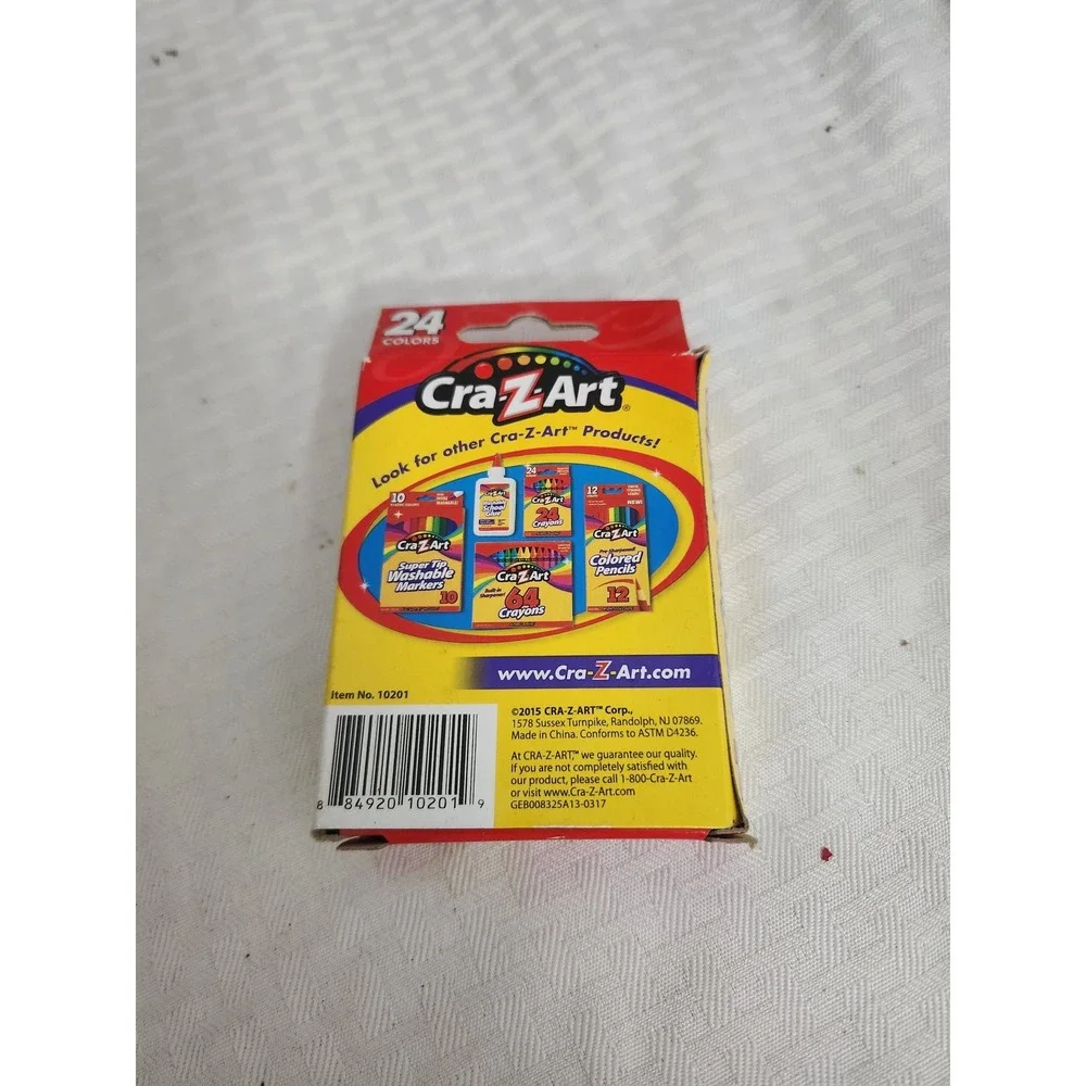 Cra-Z-Art 24 Count Crayons School Quality Non-Toxic Brighter Colors 10201